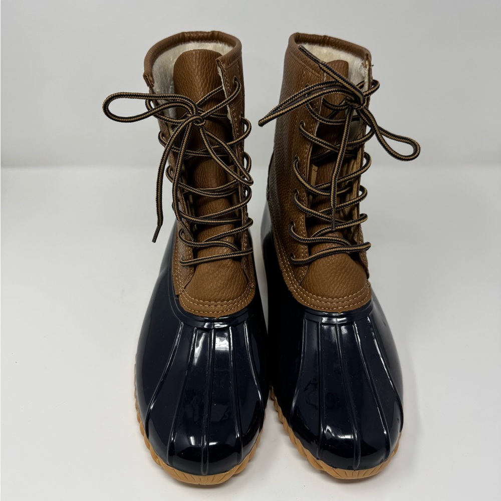 Sporto Women’s Boots Size 10 Faux Fur Lining Blue‎ Brown Exterior